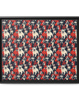 Bulldoggy Bliss Chomper Matte Canvas, Framed