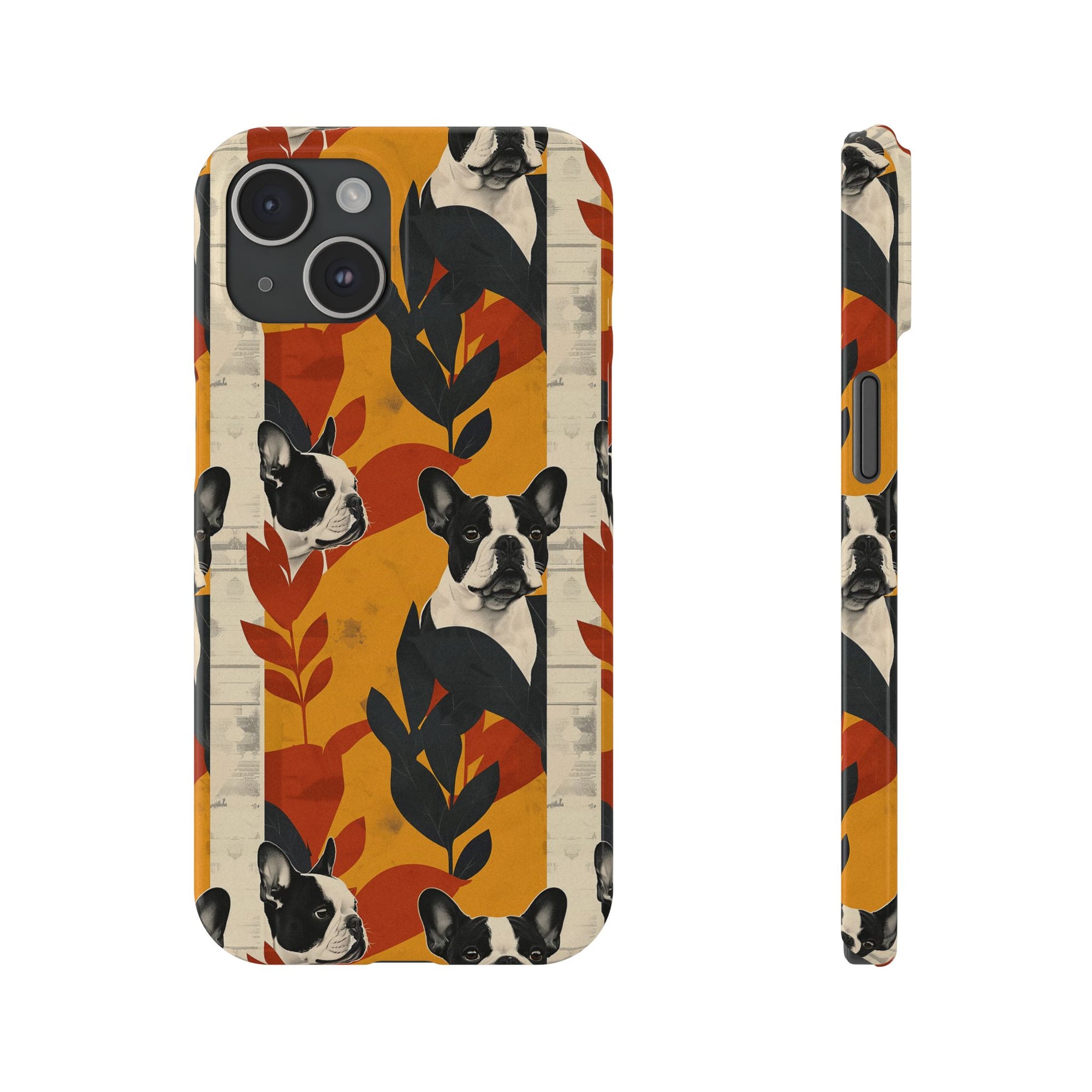 Chic Frenchie Charm Slim Phone Cases