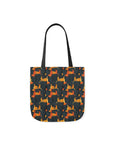 Dapper Dachshund Noir Glow Canvas Tote Bag