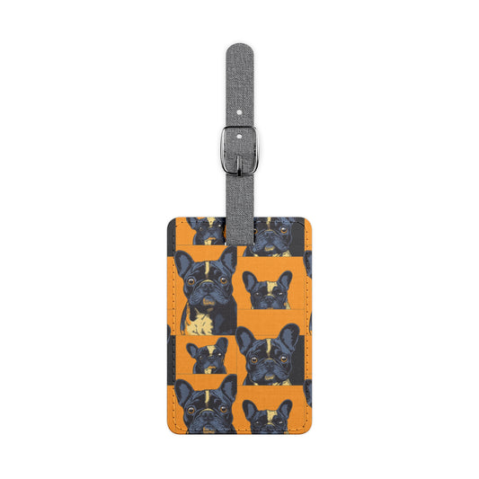 Frenchie Pawsitively Pawsome Peek-a-Boo Perfection Luggage Tag