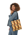 Golden Woof Abstract Glamour Canvas Tote Bag