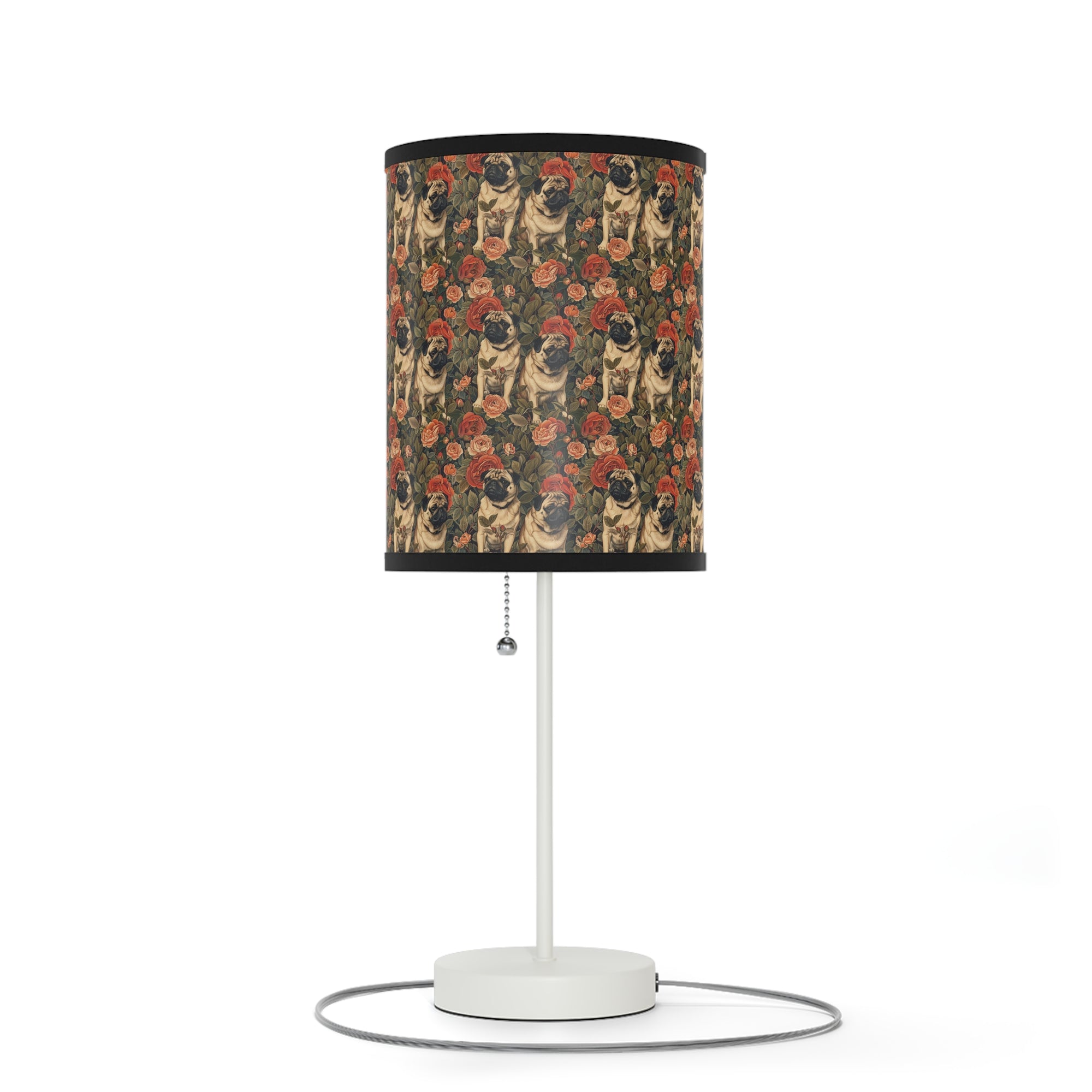 Blooming Pug Paradise Lamp on a Stand