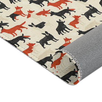 Modern Shepherd Chic - German Shepherd Area Rug