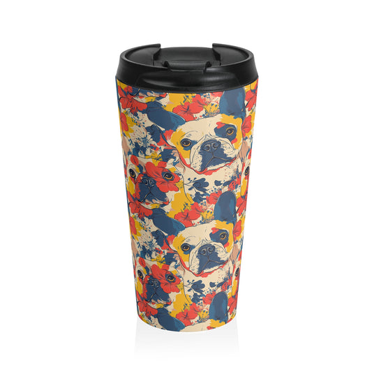 Bloom Pup Frenchietastic Splatter Stainless Steel Travel Mug