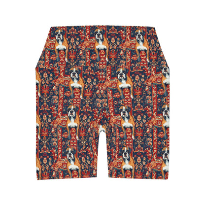 Boxer Blossom Tapestry Delight High Waisted Yoga Shorts