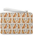 Golden Glamour Paws - Luxe Licks for Regal Retrievers Clutch Bag