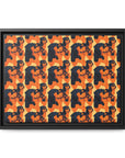 Rottweiler Chic Pawsitivity Matte Canvas, Framed