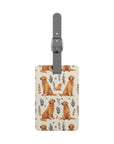 Golden Glamour Paws - Luxe Licks for Regal Retrievers Luggage Tag