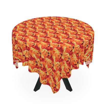 Golden Glamour Paws Tablecloth