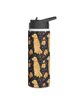 Golden Paws Floral Frenchie Stainless Steel Water Bottle