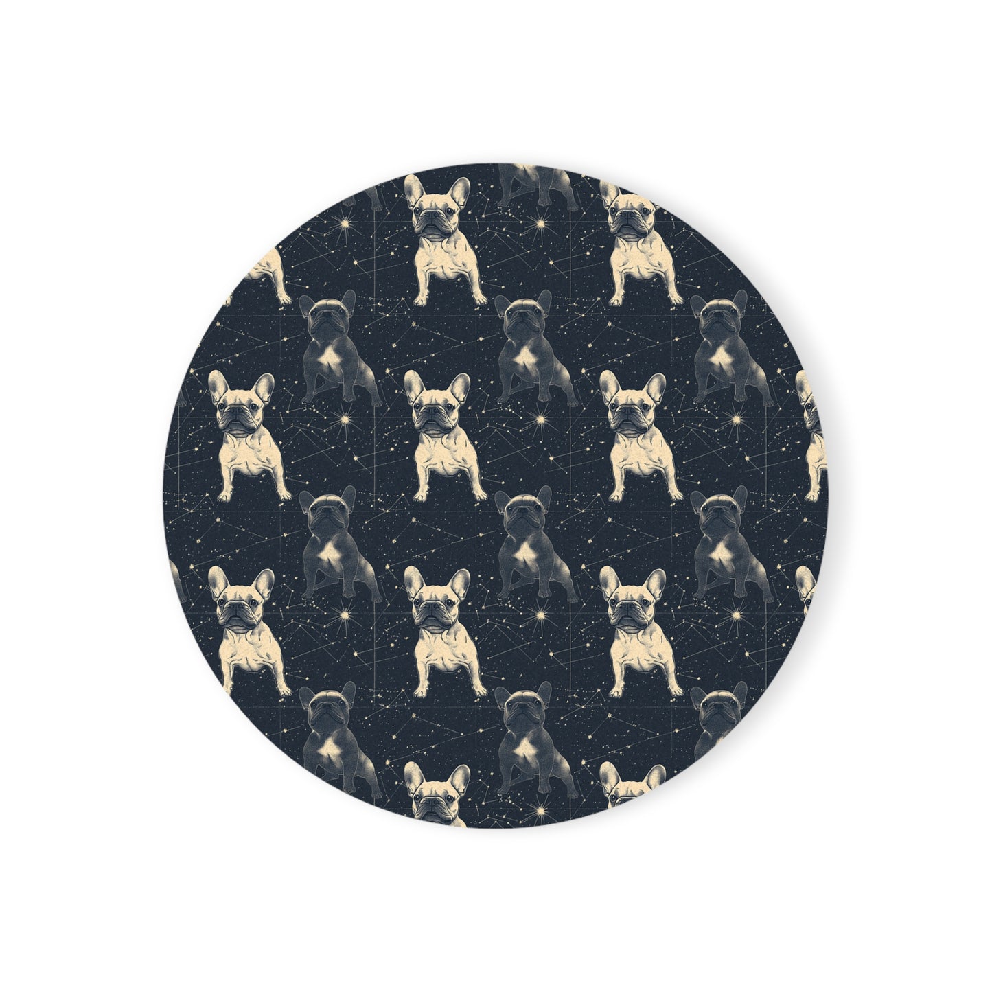 Frenchie Celestial Soar Cork Back Coaster