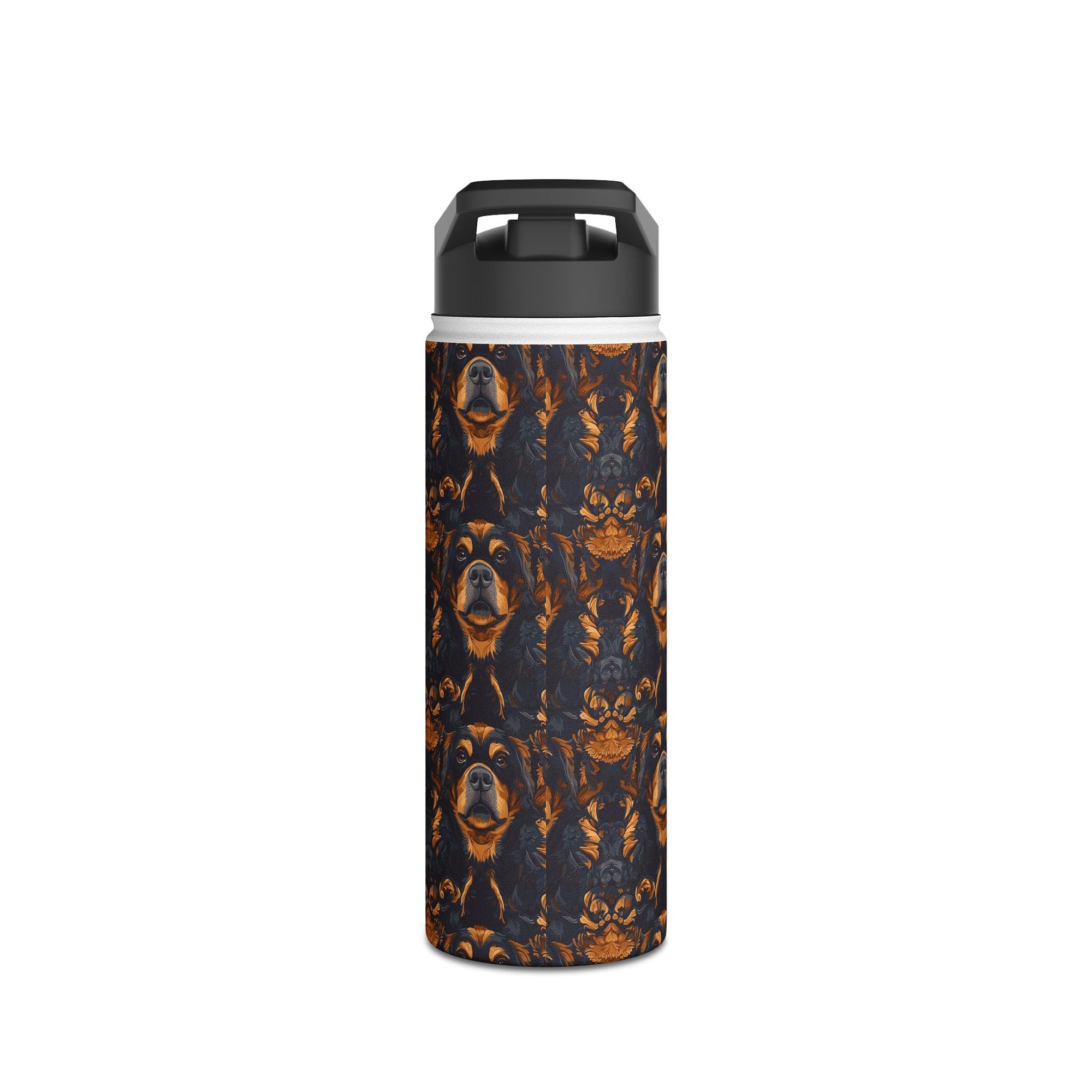 Modern Rottweiler Royalty Stainless Steel Water Bottle