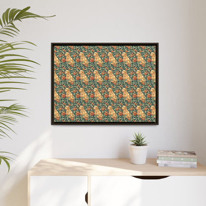 Blooming Goldie Glam Matte Canvas, Framed