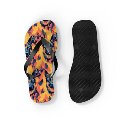 Impressionistic German Shepherds Flip Flops