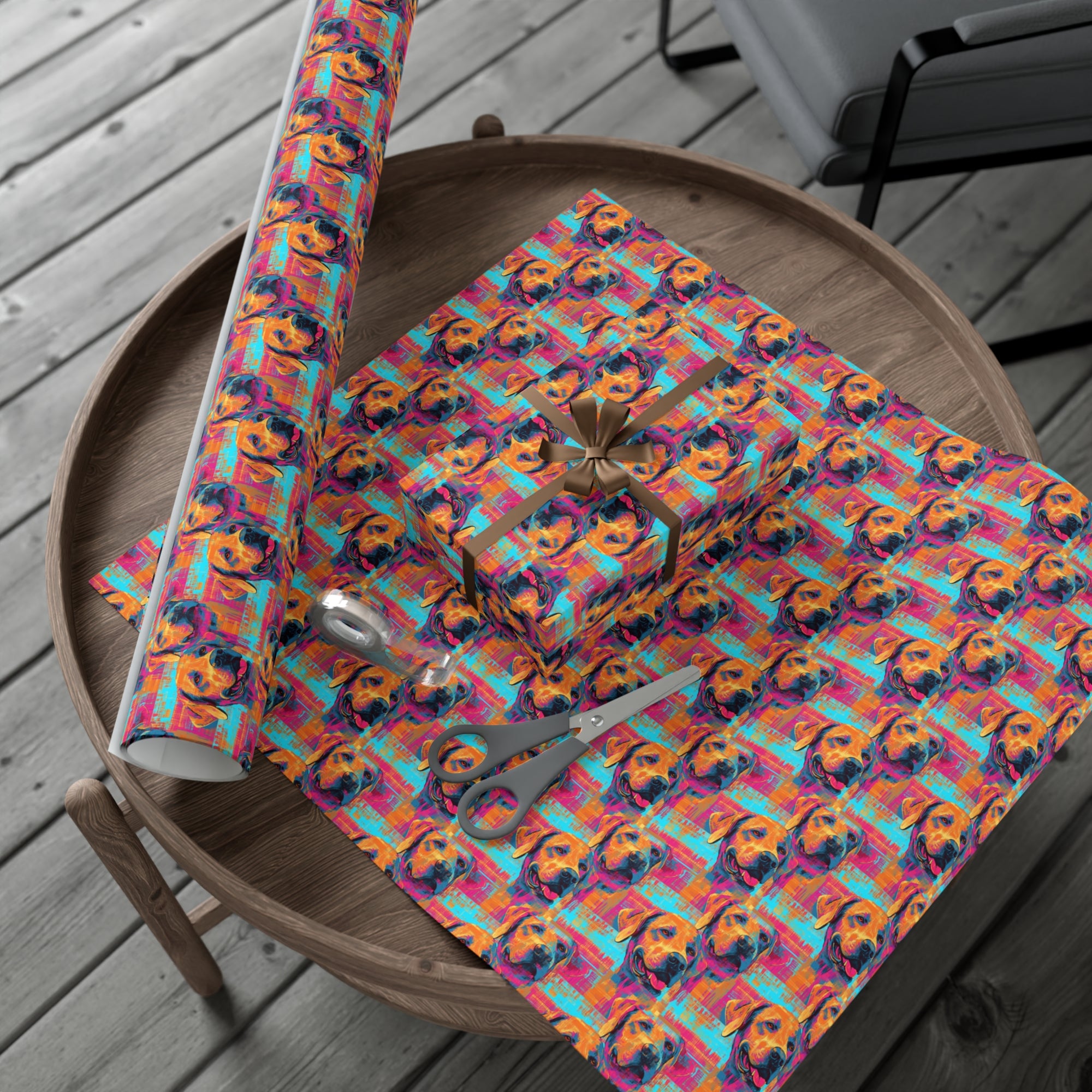Rustic Charm Labrador Chic Gift Wrap Papers