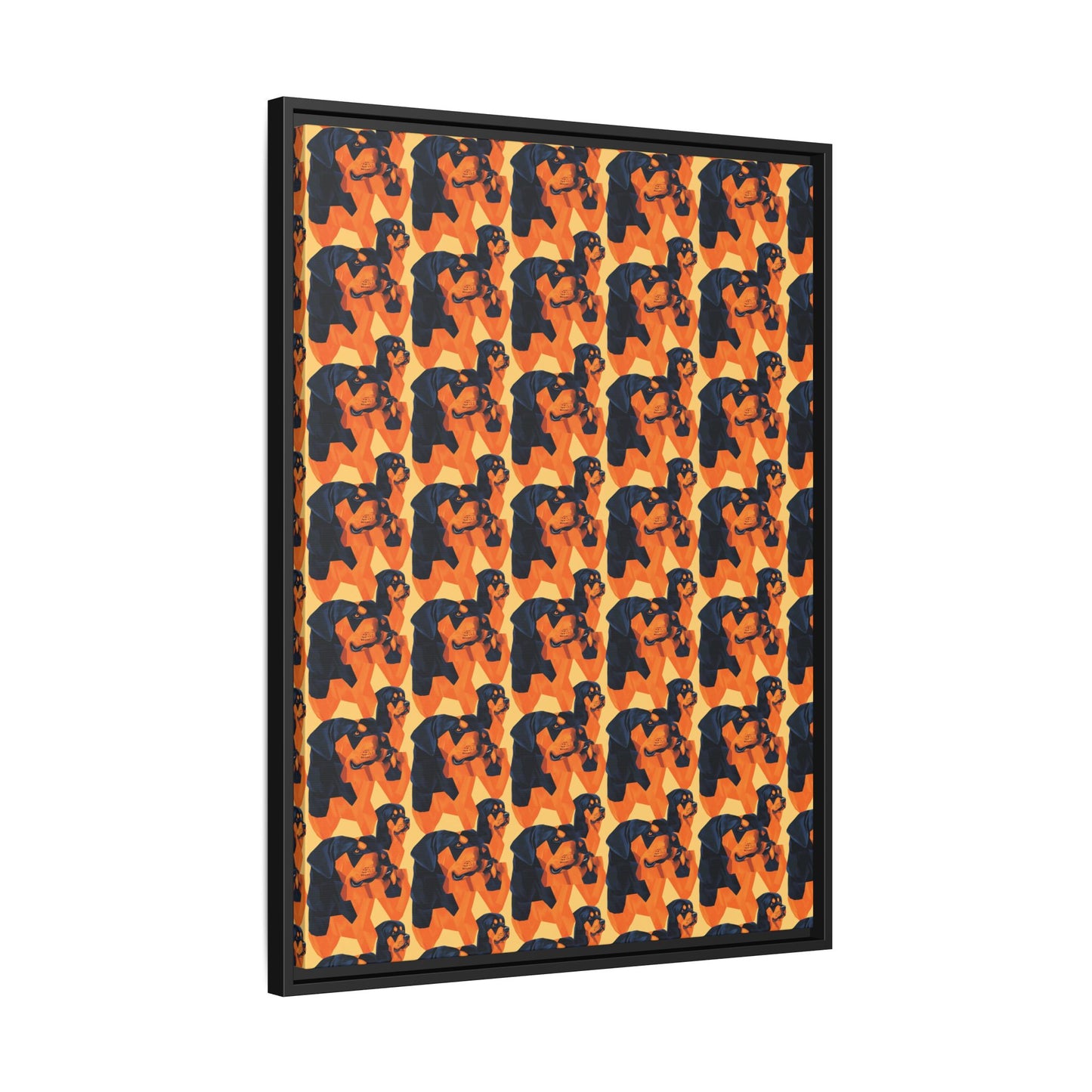 Rottweiler Chic Pawsitivity Matte Canvas, Framed