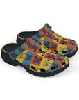 Frenchie Pop Art Pawfection Grid Kid's Foam Clogs