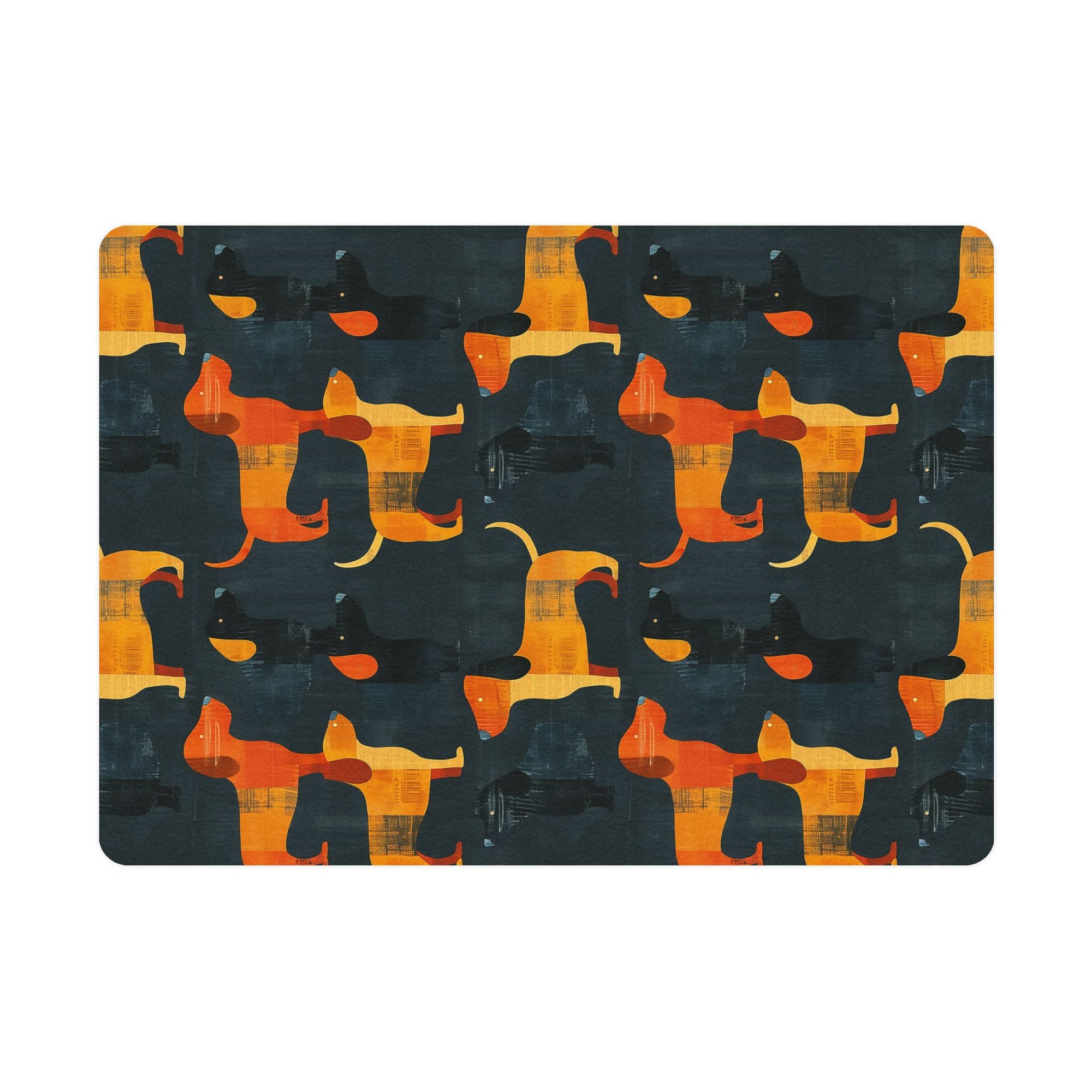 Dapper Dachshund Noir Glow Postcards