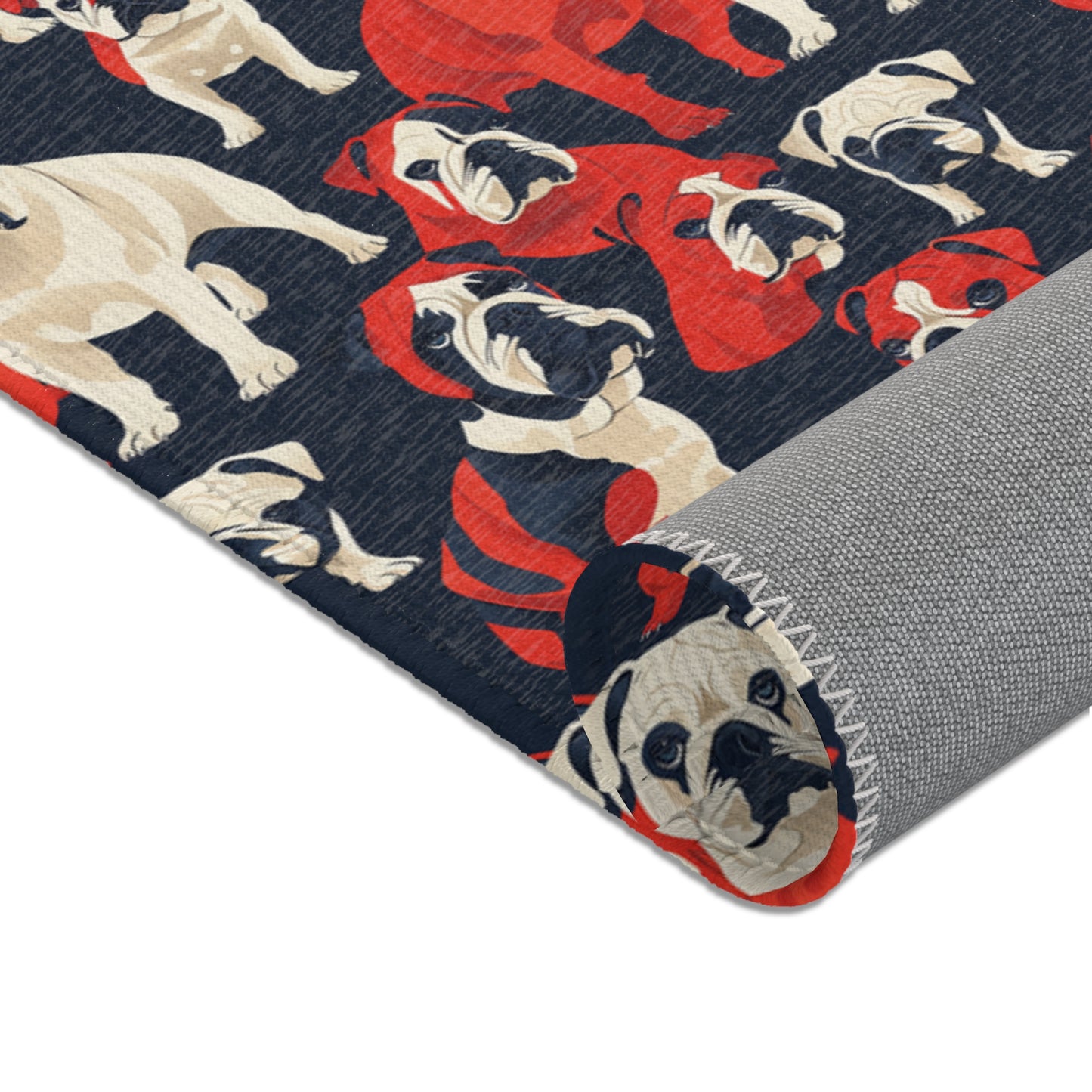 Modern Bulldog Bash - Fun Area Rug