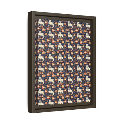 Bulldog Blossom Bonanza Matte Canvas, Framed