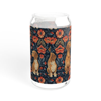 Floral Pawsome Dachsund Delight Sipper Glass