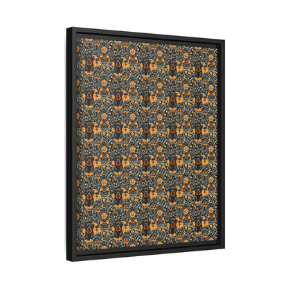 Ruffle Rottie Glamourific Matte Canvas, Framed