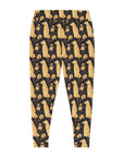 Golden Paws Floral Frenchie Plus Size Leggings