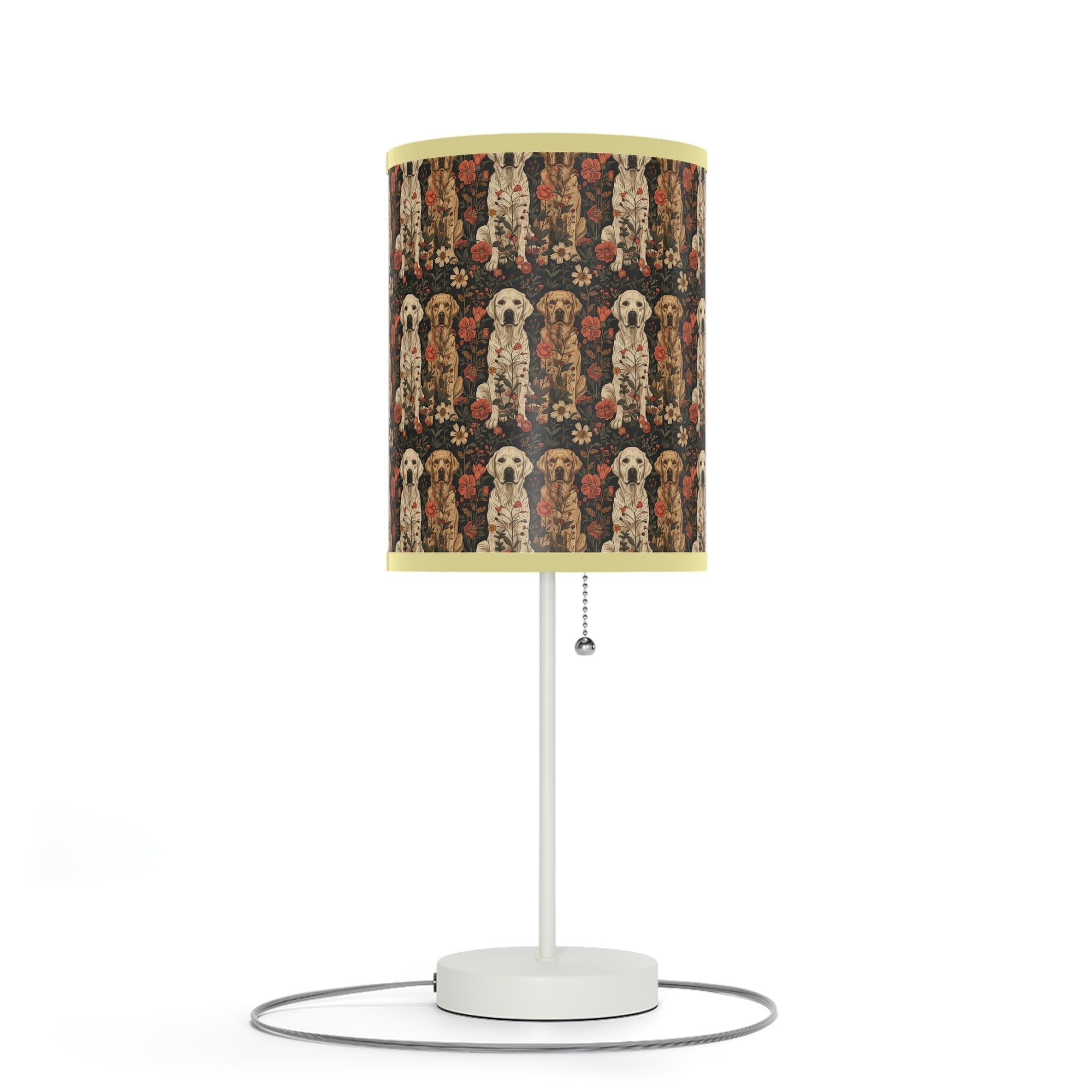 Blossoming Labradors Bouquet Lamp on a Stand