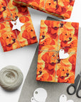 Golden Glamour Paws Gift Wrap Papers