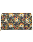 Corgi Rainbow Vine Dream Zipper Wallet