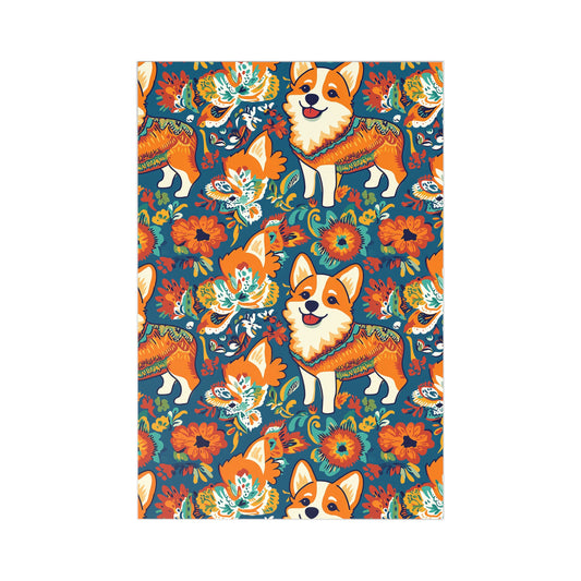 Corgi Carnival Couture Postcards