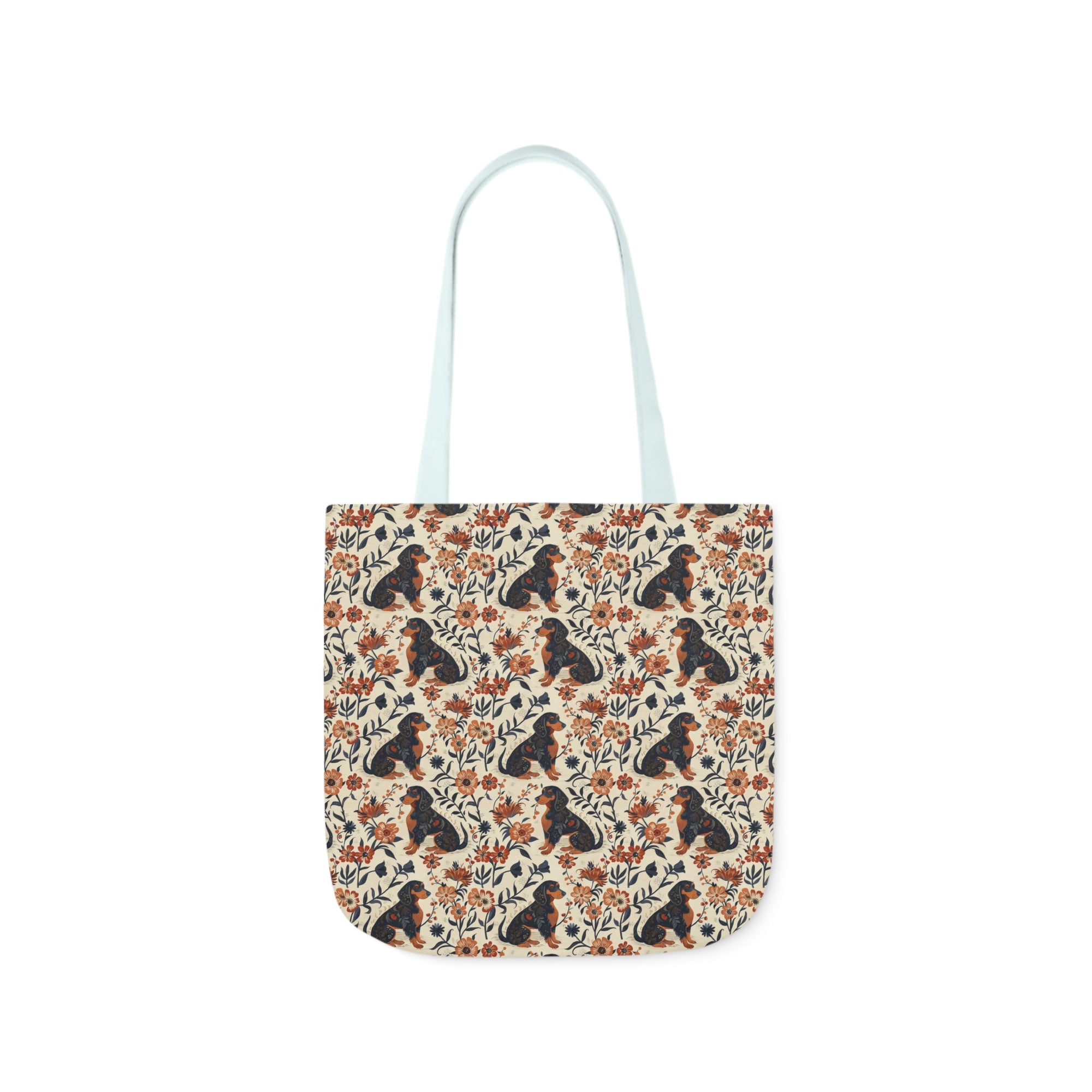 Blossoming Dachshunds Delight Canvas Tote Bag