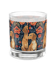 Floral Pawsome Dachsund Delight Rocks Glass