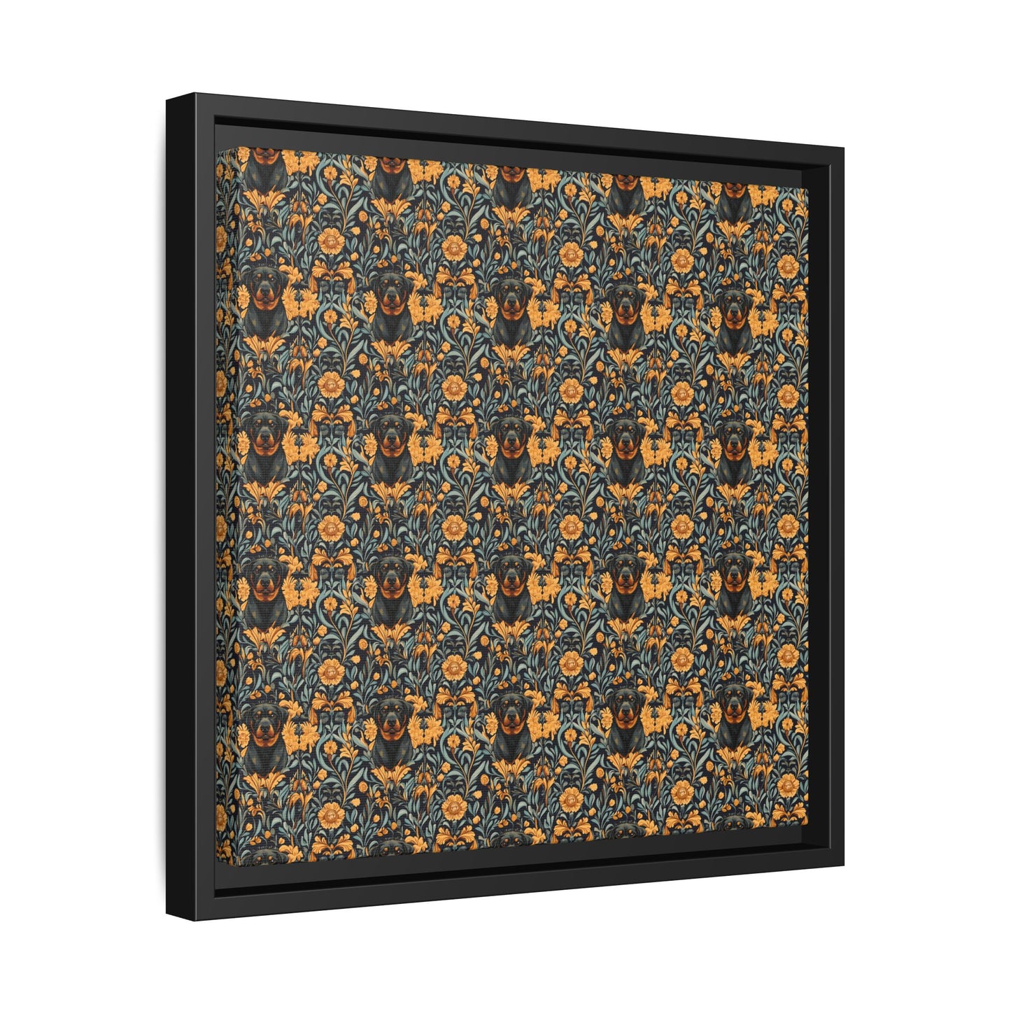 Ruffle Rottie Glamourific Matte Canvas, Framed