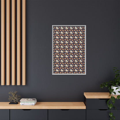 Bulldog Blossom Bonanza Matte Canvas, Framed