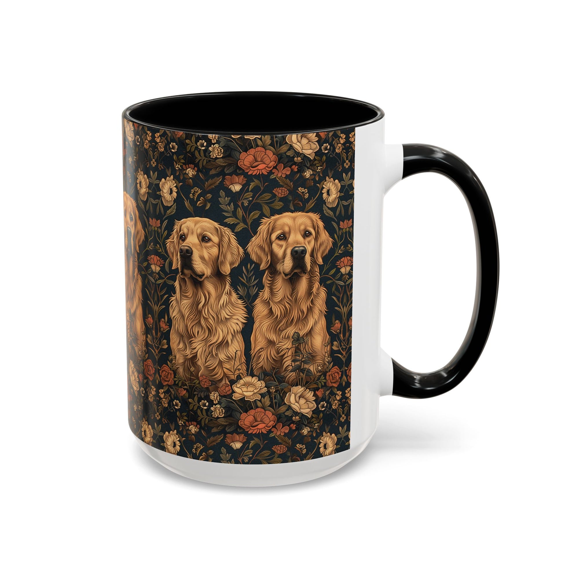 Fanciful Golden Paradise Blossom Accent Coffee Mug