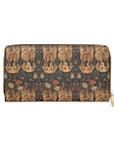 Fanciful Golden Paradise Blossom Zipper Wallet