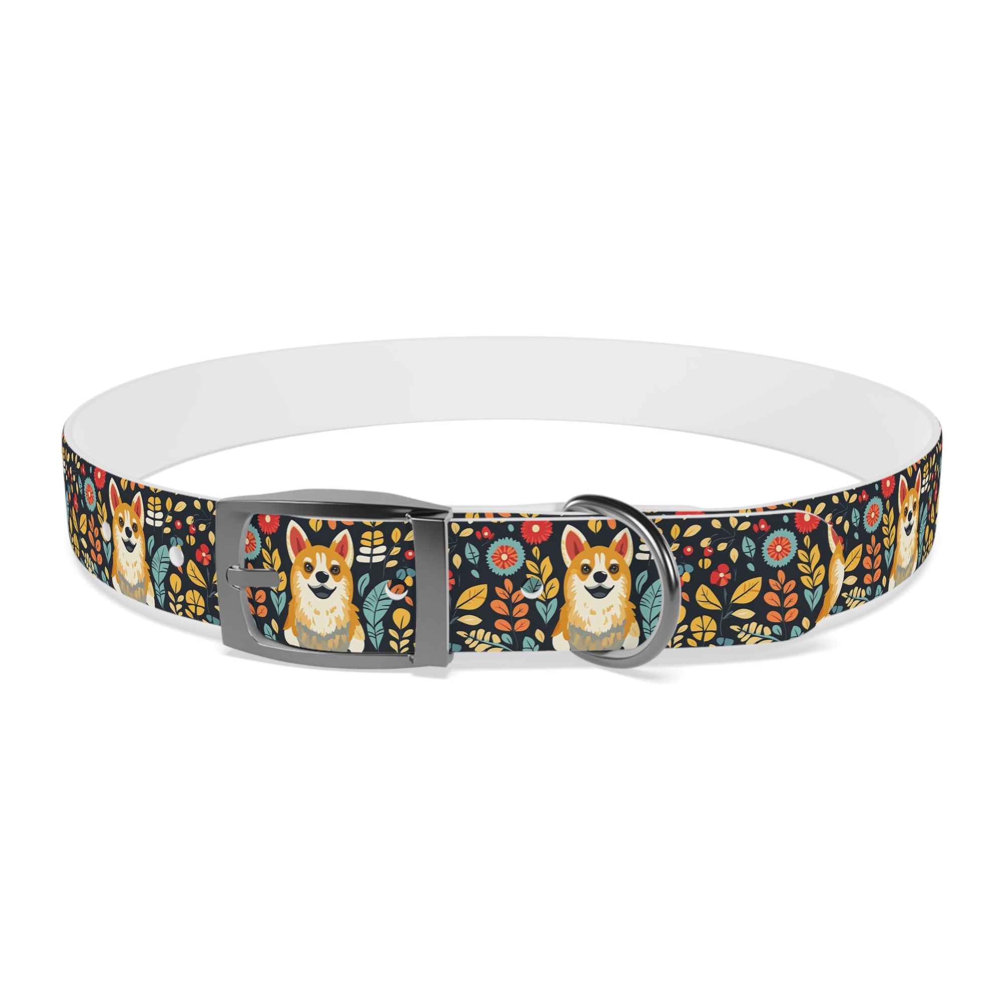 Corgi Rainbow Vine Dream Dog Collar