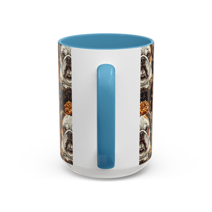 Bloomingly Bulldogistic Bouquet Accent Coffee Mug