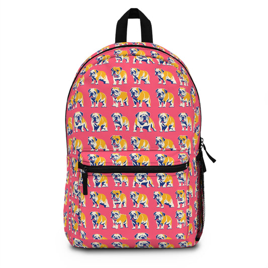 Bubblegum Glamour Bulldog Bouquet Backpack