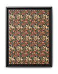 Blooming Pug Paradise Matte Canvas, Framed