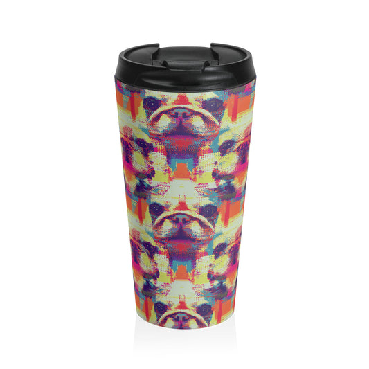 Glitchy Bulldog Blitz Stainless Steel Travel Mug