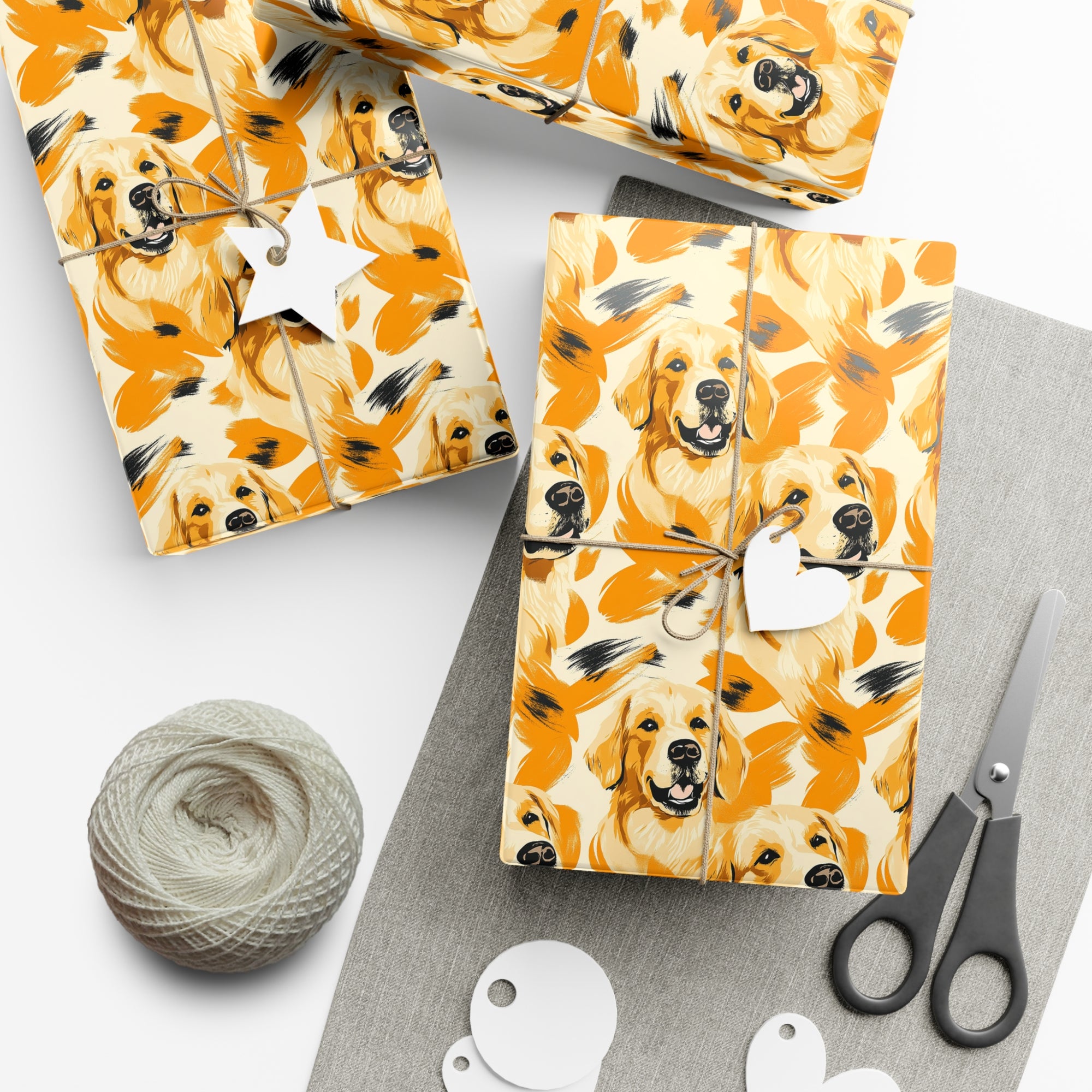 Golden Glitz &#39;n Glamour Woofwear Gift Wrap Papers