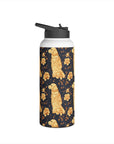 Golden Paws Floral Frenchie Stainless Steel Water Bottle