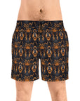 Modern Rottweiler Royalty Men's Mid-Length Swim Shorts