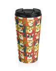 Corgi Chic Popart Pup Stainless Steel Travel Mug