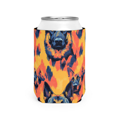 Impressionistic German Shepherds Can Cooler Sleeve