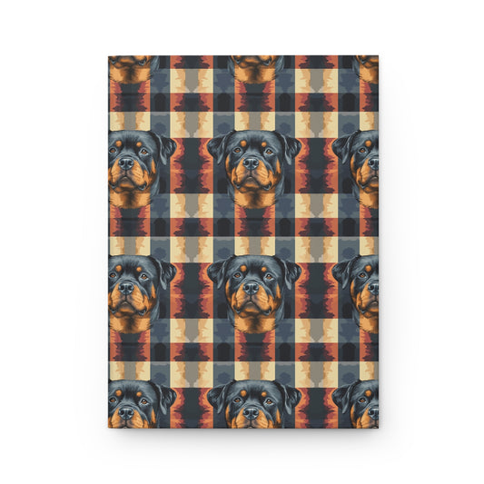 Pawsome Rottweiler Royalty Plaid Hardcover Journal Matte