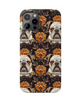 Bloomingly Bulldogistic Bouquet Slim Phone Cases