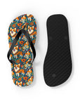 Corgi Carnival Couture Flip Flops